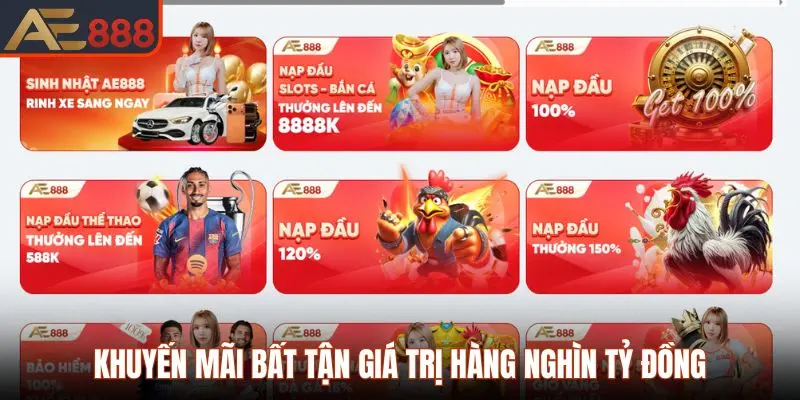 Trang Chủ 40 Khuyến mãi bất tận giá trị hàng nghìn tỷ